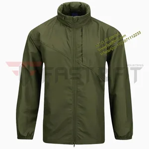 Jaket Jas Hujan Unisex, 100% Poli Tahan Air Tahan Angin Berburu Bersirkulasi Tahan Lama Seragam Keamanan