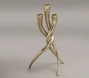 Impresionante soporte de vela dorada Diseñado para interiores clásicos rústicos modernos que agregan un ambiente sofisticado y acogedor - Product Image 3