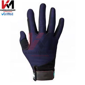 Guantes de equitación negros ligeros al por mayor guantes ecuestres personalizados montar a caballo inglés occidental ajuste transpirable - Product Image 4