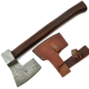 Damascus rìu với tay giả mạo thép và gỗ Grip cho chiến đấu hoặc thu thập Damascus thép chiến thuật Rìu - Product Image 4
