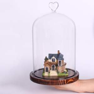 Clear <b>Glass</b> Modern <b>Display</b> <b>Dome</b> Cloche Bell Jar Tabletop Decorative Case Customized Size Logo for Covered Plants Food - Product Image 6