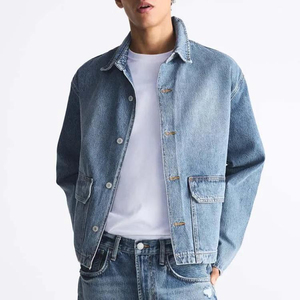 High Street Style Chaquetas de mezclilla para hombres La mejor calidad Etiqueta privada personalizada Temporada de invierno Venta caliente a un precio - Product Image 1