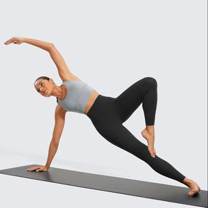 Mallas de entrenamiento de alta elasticidad personalizadas para mujer, mallas deportivas de encuadernación blancas para correr, uso informal, con estiramiento - Product Image 1