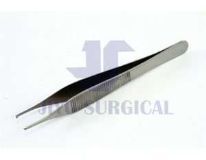 Fórceps de tejido Adson lisos de 12 cm y 4,75 ", fórceps quirúrgicos de acero inoxidable con pinzas de vendaje médico para dientes - Product Image 4