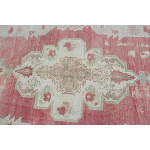 พรมวินเทจขนาด 4.9x11.1 ฟุต พรมตุรกีขนาดใหญ่ พรมลายสัตว์สีชมพูเบจ - Product Image 5