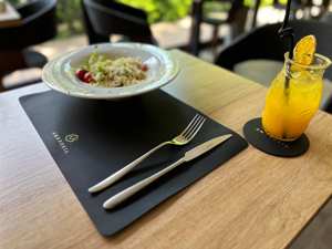 Set de table en cuir véritable de qualité supérieure pour restaurant, antidérapant, imperméable, anti-odeur, résistant, décontracté, LPM-0031 - Product Image 4