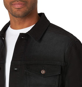 Vestes en jean pour hommes Dernier modèle Avec jean de haute qualité Vente en gros Veste en jean en jean Prix Fabriqué au Pakistan Teinté en noir - Product Image 3