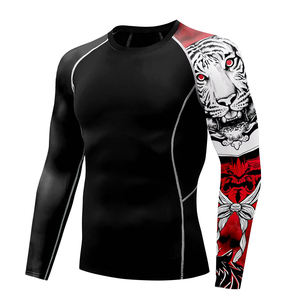 Custom Oem Services Plus Size <b>Blank</b> Mens Super Stretch Rash Guards Wholesale Custom Design Men Rash Guard - Product Image 1