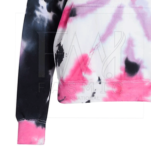 เสื้อฮู้ดดี้ผู้หญิงแขนยาวแบบ Tie Dye ปรับแต่งได้ ระบายอากาศ กันน้ำ เป็นมิตรกับสิ่งแวดล้อม เหมาะสำหรับออกกำลังกายและสวมใส่ลำลอง มีโลโก้ด้านหน้า เหมาะสำหรับฤดูหนาว - Product Image 5