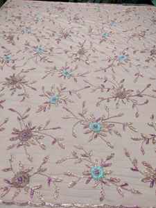 Tissu de broderie en cristal de luxe classique indien, coton africain polonais en gros, dentelle nigériane pour tenues de mariée - Product Image 3