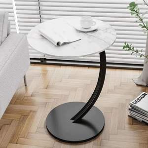 Strong Metal <b>Side</b> <b>Table</b> <b>With</b> Wooden Top <b>For</b> Contemporary <b>Living</b> <b>Rooms</b> Modern Bedrooms And Stylish Homes - Product Image 2
