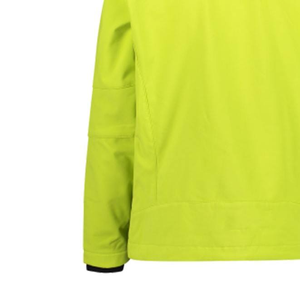 Veste de randonnée matelassée imperméable unisexe en softshell jaune fluo à col montant et fermeture éclair, motif floral personnalisé, pour l'automne en extérieur - Product Image 5