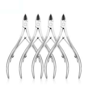 Pinza de uñas plateada para uñas de dedos y dedos de los pies Pinza de cutícula sostenible con resorte de retorno Suministros de uñas al por mayor Logotipo personalizado - Product Image 1