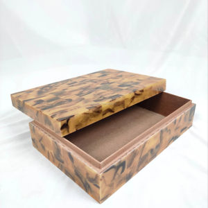Handmade Home Decorative <b>Jewelry</b> Box Customized Size Inlay Resin Leaf Design Carved Gifting <b>Boxes</b> from India <b>for</b> <b>sale</b> in bulk - Product Image 1