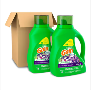 Paquete de 2 Detergentes Líquidos para Ropa con Aroma a Brisa Lunar, Limpieza Profunda, 45 Lavados, 65 Fl Oz, Lavado Automático en Máquina, Original - Product Image 1