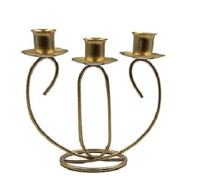 Support à bougie minimaliste en aluminium, design contemporain élégant, fait main, durable, écologique, centre de table pour Pâques et Noël - Product Image 1