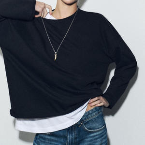 Comfortable <b>Ladies</b> Stylish Fashionable Hoodies <b>Sweatshirts</b> High Quality Women Gym Pullover Hoodies 100% Cotton Fleece <b>Black</b> Soft - Product Image 4