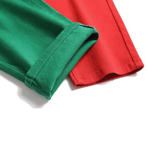 กางเกงยีนส์ขาตรงทรงสลิมฟิตกางเกงยีนส์ขาดๆแบบสั่งทำกางเกงทรงดินสอเข้ารูปสีทึบมีกระเป๋ามีซิปสำหรับผู้ชายกางเกงยีนส์ลำลองแฟชั่นสำหรับผู้ชาย - Product Image 5