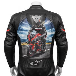 Traje de Motociclista de Cuero Sintético de Talla Grande, Ropa de Carreras de Motociclismo, Impresión Digital Duradera, Equipo de Protección, Ropa de Montar - Product Image 4