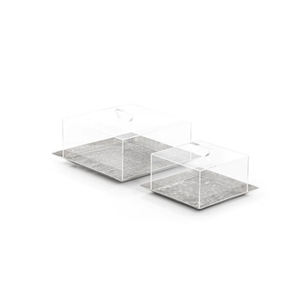 Élégant plateau en métal chocolat avec argenterie idéal pour les mariages et les anniversaires Plateau de service de table avec couvercle en acrylique - Product Image 3