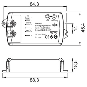 12V 24V 36W 72W <b>LED</b> Microwave <b>Motion</b> <b>Sensor</b> <b>Light</b> White by L&S - Product Image 3