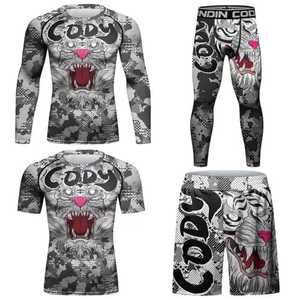 Hot <span class=keywords><strong>Lion</strong></span> Print Rashguard pour Jiu Jitsu MMA Grappling Martial Art Rash Guard à vendre - Product Image 5