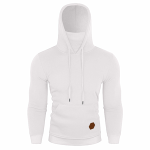 2025 coton personnalisé lourd hiver impression numérique pull respirant solide blanc Ninja à capuche pour hommes - Product Image 6