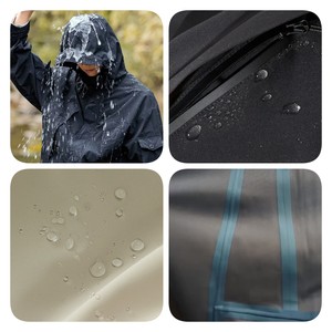 Nouveauté Logo personnalisé Poches résistant à la pluie Tissu recyclé coupe-vent imperméable Vestes de randonnée pour hommes pour l'hiver - Product Image 2