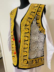 Gilet sans manches traditionnel vintage pour homme, style afghan, fait main, ethnique, culturel, vêtements de travail, vêtements de mariage, vêtements de festival - Product Image 2