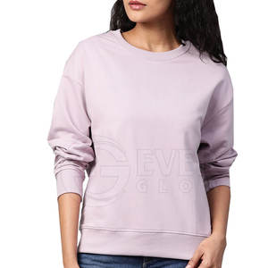 2024 Custom New Women French-Terry Cotton Sweatshirt avec impression avec logo personnalisé fabriqué par Ever GLow - Product Image 1