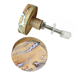 Industrial Fractal quemar madera resina cerámica perillas cajón gabinete manija tiradores cocina dormitorio sala de estar comedor armario/tocador - Product Image 2