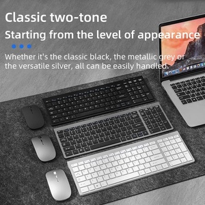 Kit <span class=keywords><strong>Clavier</strong></span> et <span class=keywords><strong>Souris</strong></span> <span class=keywords><strong>Sans</strong></span> <span class=keywords><strong>Fil</strong></span> 2,4 GHz Mince et Portable, Modèle Rechargeable pour Bureau, Domicile et Scénarios de Voyage Gaming - Product Image 3