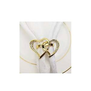 ห่วงรัดผ้าเช็ดปากทรงกลมแบบหรูหราทำจากสเตนเลสสตีลดีไซน์ปีกนูนสีเงิน - Product Image 2