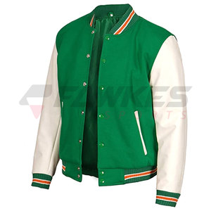 <b>Varsity</b> <b>Jacket</b> <b>Men</b> With Leather Sleeves - Casual High School Letterman Baseball <b>Bomber</b> <b>Jackets</b> For <b>Men</b> - Product Image 1