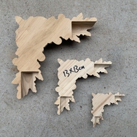 Appliques et onlays en bois, moulures d'angle à rainures françaises, décorations gravées pour armoires, lits, murs, plafonds et cadres, artisanat en bois