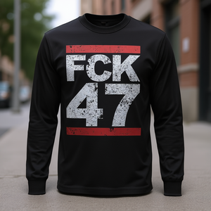 T-shirt promozionale a maniche lunghe effetto distressed FCK 47 - Product Image 3