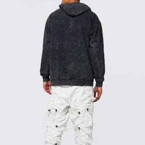 Sudadera con Capucha para Hombre, Estilo Urbano, Lavada con Ácido, 100% Algodón Preencogido, Fabricante Mayorista - Product Image 6