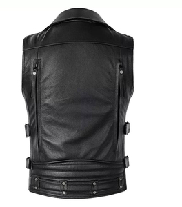 Chaleco de cuero para hombre hecho en Pakistán para ropa informal, Chaleco de cuero para hombre superventas para ropa exterior, Chaleco de cuero transpirable para hombre - Product Image 6