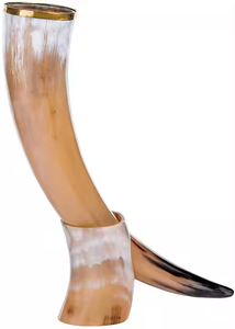 Authentique coupe à sel viking, écologique, style animal, corne à boire artisanale, polie par Crescent Crafts - Product Image 2