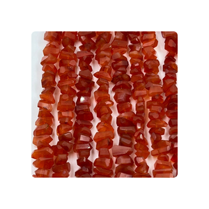 Cuentas de pepitas facetadas de cornalina roja Natural de calidad superior, hebra de 8 pulgadas, tamaño de 12 a 15 mm aprox. para la fabricación de joyas - Product Image 6