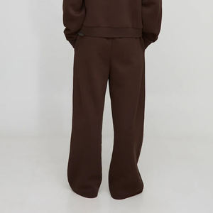 กางเกงผ้าฝ้าย100% ขายาวสำหรับผู้ชายสีทึบโอเวอร์ไซส์ใส่สบายสีพื้นซักได้ตามต้องการ - Product Image 3