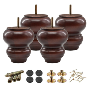 Custom Turned Solid Wood <b>Sofa</b> <b>Legs</b> Premium Quality Furniture <b>Wooden</b> <b>Legs</b> for Living Room <b>Sofa</b> Chair Bed Cabinet Factory OEM ODM - Product Image 6