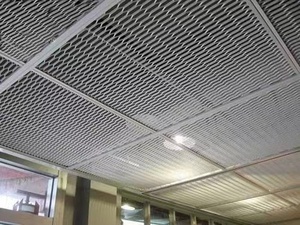 Powder Coated Aluminum Expanded <strong>Metal</strong> Mesh <strong>Grid</strong> Waterproof &amp; Fireproof Modern Artistic Perforated Ceiling Tiles for Interior Use - Product Image 3