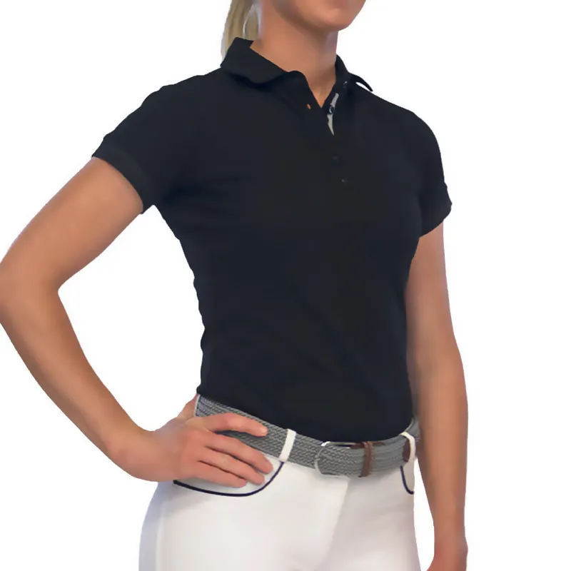 Camicia di abbigliamento equestre donna di migliore qualità a cavallo mostra maglietta da competizione top da donna