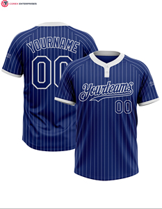 Maillot de baseball personnalisé à 2 boutons imprimé pour équipe, respirant, 100 % polyester, vente en gros - Product Image 5