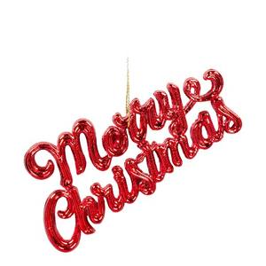 Décoration suspendue créative pour la maison, best-seller de Noël et du Nouvel An, ornement en acrylique rouge pailleté avec inscription Joyeux Noël - Product Image 6