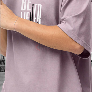 Vente en gros T-shirt surdimensionné 500GSM poids lourd en éponge française épaule tombante Logo personnalisé imprimé Streetwear fabricant - Product Image 3