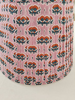 Abat-jour en coton rose clair fait main, style ferme européenne, moderne, industriel, traditionnel, écologique, imprimé, pour table, mur ou sol