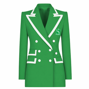 Blazer de costume double boutonnage Iota Phi Lambda, veste de smoking pour femme, coupe moderne, revers en pointe, sur mesure, de qualité supérieure - Product Image 1