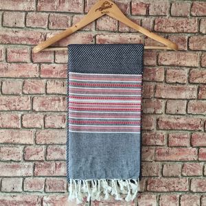 Sierra Personnalisable En Gros 100% Coton Serviette À Main Pamukkale Peshtamal Stripe 100x180 Cm 300 Gr. (+-5) Fabriqué en Turquie - Product Image 1